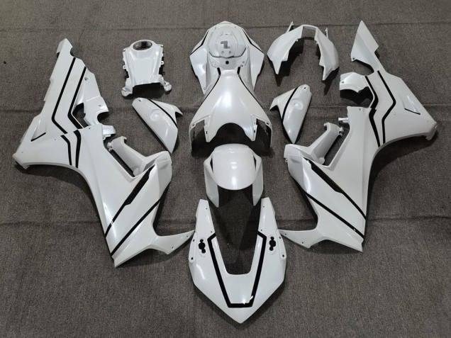 2017-2019 Pearl White & Black Lining Honda CBR1000RR Motorcycle Fairing UK