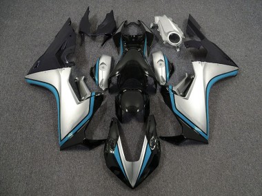 2017-2019 Silver and Black & Light Blue Honda CBR1000RR Motorcycle Fairing UK
