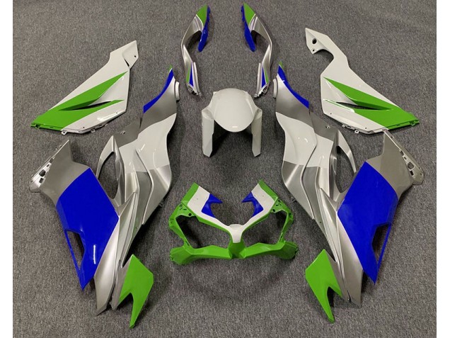 2019-2020 Gloss Green Blue and Silver Kawasaki ZX6R Motorcycle Fairing UK 2019-2020 Gloss Green Blue and Silver Kawasaki ZX6R Motorcycle Fairing UK