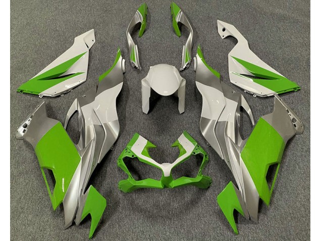 2019-2020 Green White and Silver Kawasaki ZX6R Motorcycle Fairing UK 2019-2020 Green White and Silver Kawasaki ZX6R Motorcycle Fairing UK