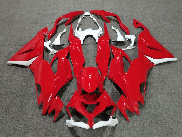 2019-2020 Red with White Kawasaki ZX6R Motorcycle Fairing UK 2019-2020 Red with White Kawasaki ZX6R Motorcycle Fairing UK