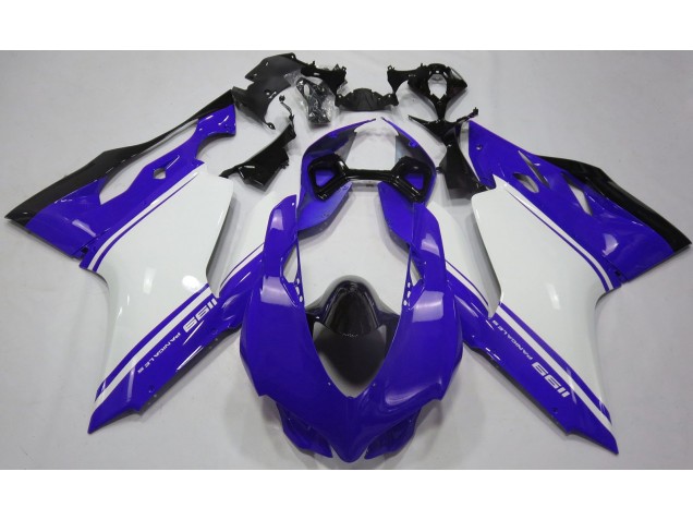 Gloss Blue White and Black Ducati 1199 Motorcycle Fairing UK Gloss Blue White and Black Ducati 1199 Motorcycle Fairing UK
